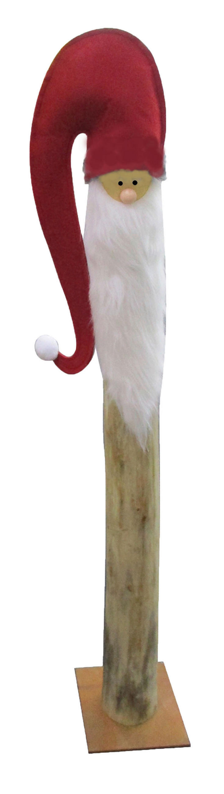 WICHTEL  - Rot/Naturfarben, Trend, Holz/Textil (24/136/20cm) - X-Mas
