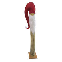 WICHTEL  - Rot/Naturfarben, Trend, Holz/Textil (24/136/20cm) - X-Mas