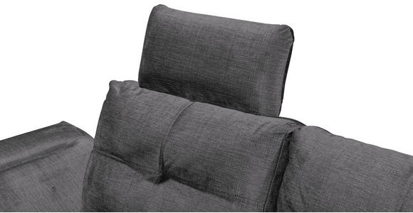 ECKSOFA  in Mikrovelours Grau  - Schwarz/Grau, KONVENTIONELL, Kunststoff/Textil (275/170cm) - Carryhome