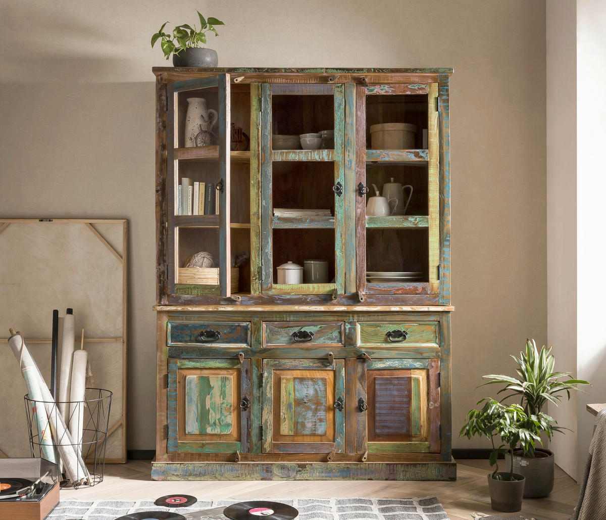 SIDEBOARD 140/80/40 cm  - Multicolor/Schwarz, Design, Holz/Metall (140/80/40cm) - MID.YOU