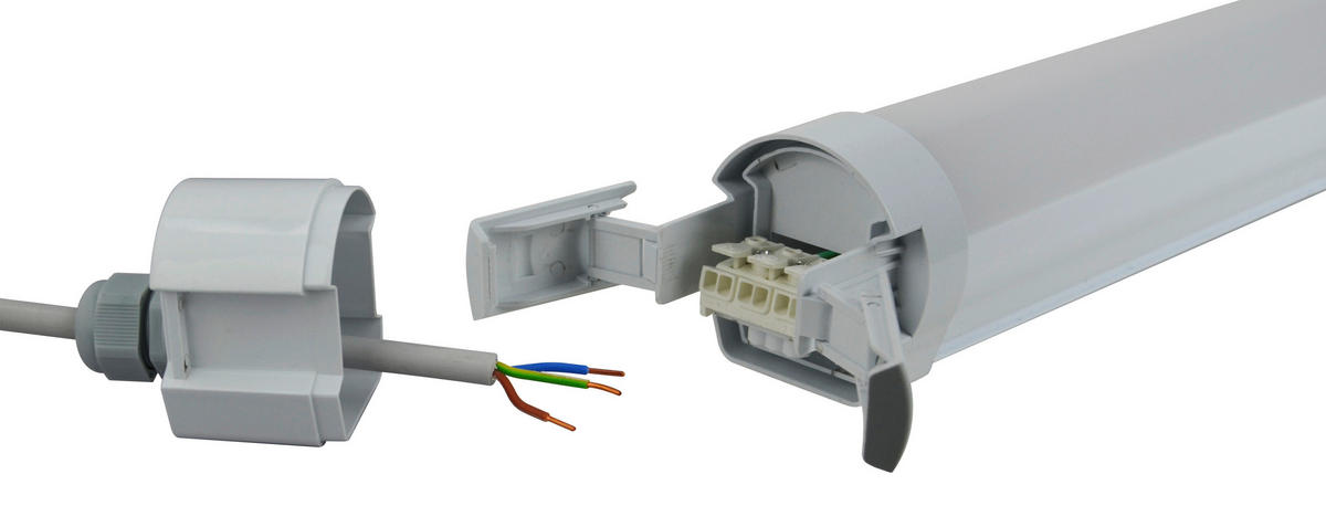 LED-DECKENLEUCHTE pro 113/6/6 cm   - Hellgrau, Basics, Kunststoff (113/6/6cm)
