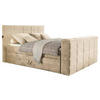 BOXSPRING-ÁGY 180/200 cm  homok  - homok, Konventionell, textil (180/200cm) - Carryhome