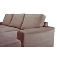 ECKSOFA Taupe Cord  - Taupe/Schwarz, KONVENTIONELL, Textil/Metall (240/150cm) - Carryhome