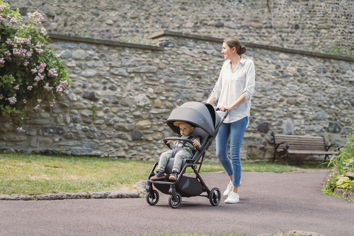 BUGGY Boogy 2 Stone  - Dunkelgrau/Schwarz, Basics, Textil/Metall (51/105/84,5cm) - Osann