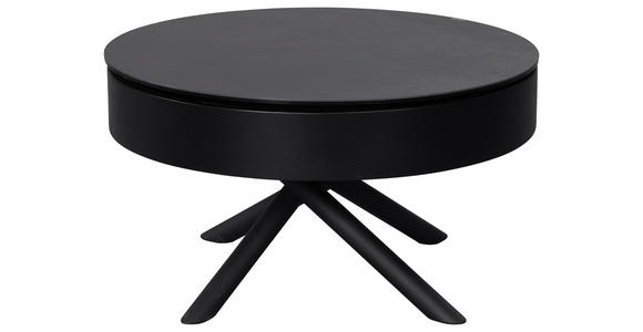 COUCHTISCH ESG 73.5/73,5/42 cm rund Schwarz, Bronzefarben - Schwarz/Bronzefarben, Design, Glas/Keramik (73.5/73,5/42cm) - Novel