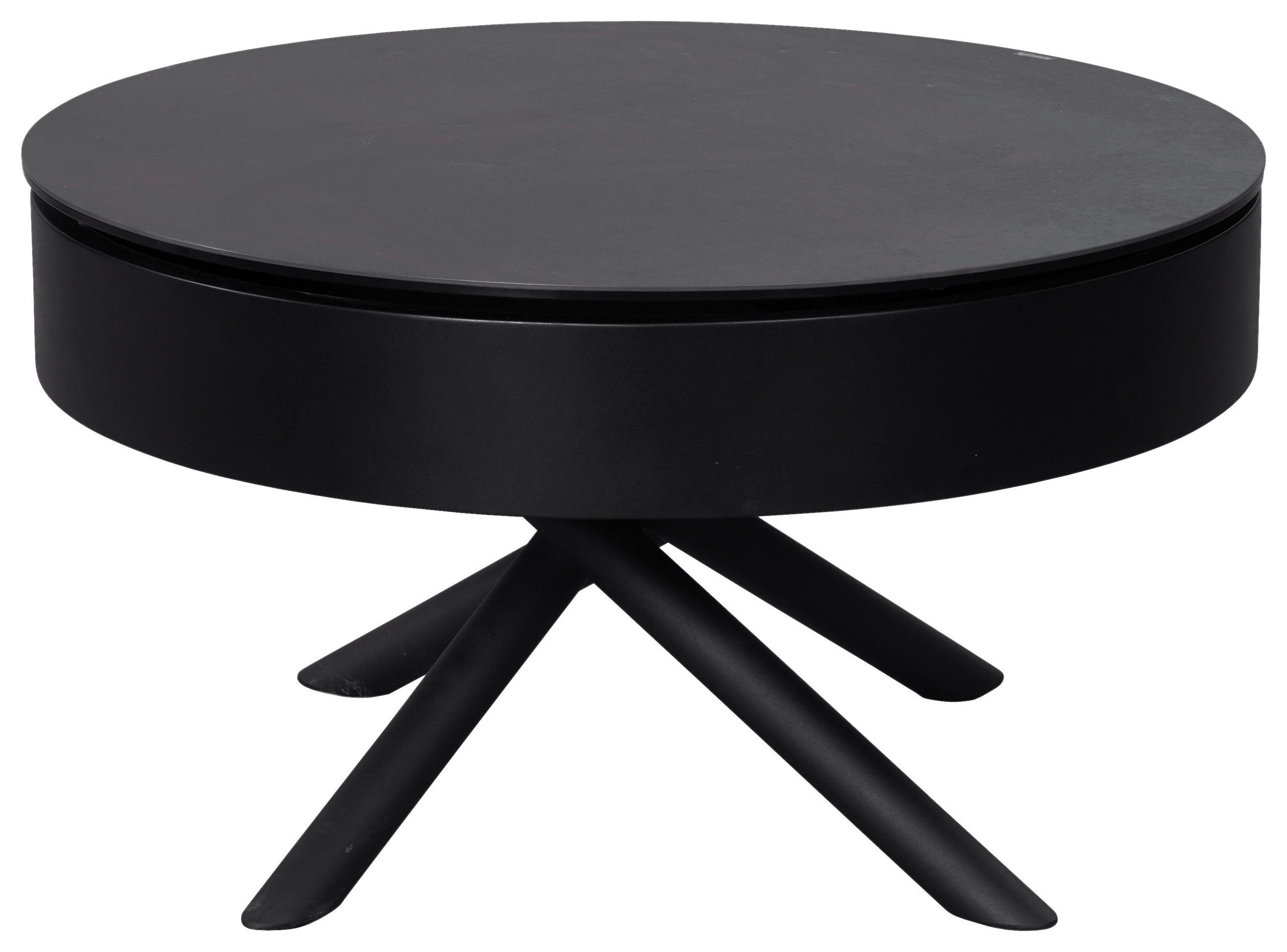 COUCHTISCH ESG 73.5/73,5/42 cm rund Schwarz, Bronzefarben  - Schwarz/Bronzefarben, Design, Glas/Keramik (73.5/73,5/42cm) - Novel
