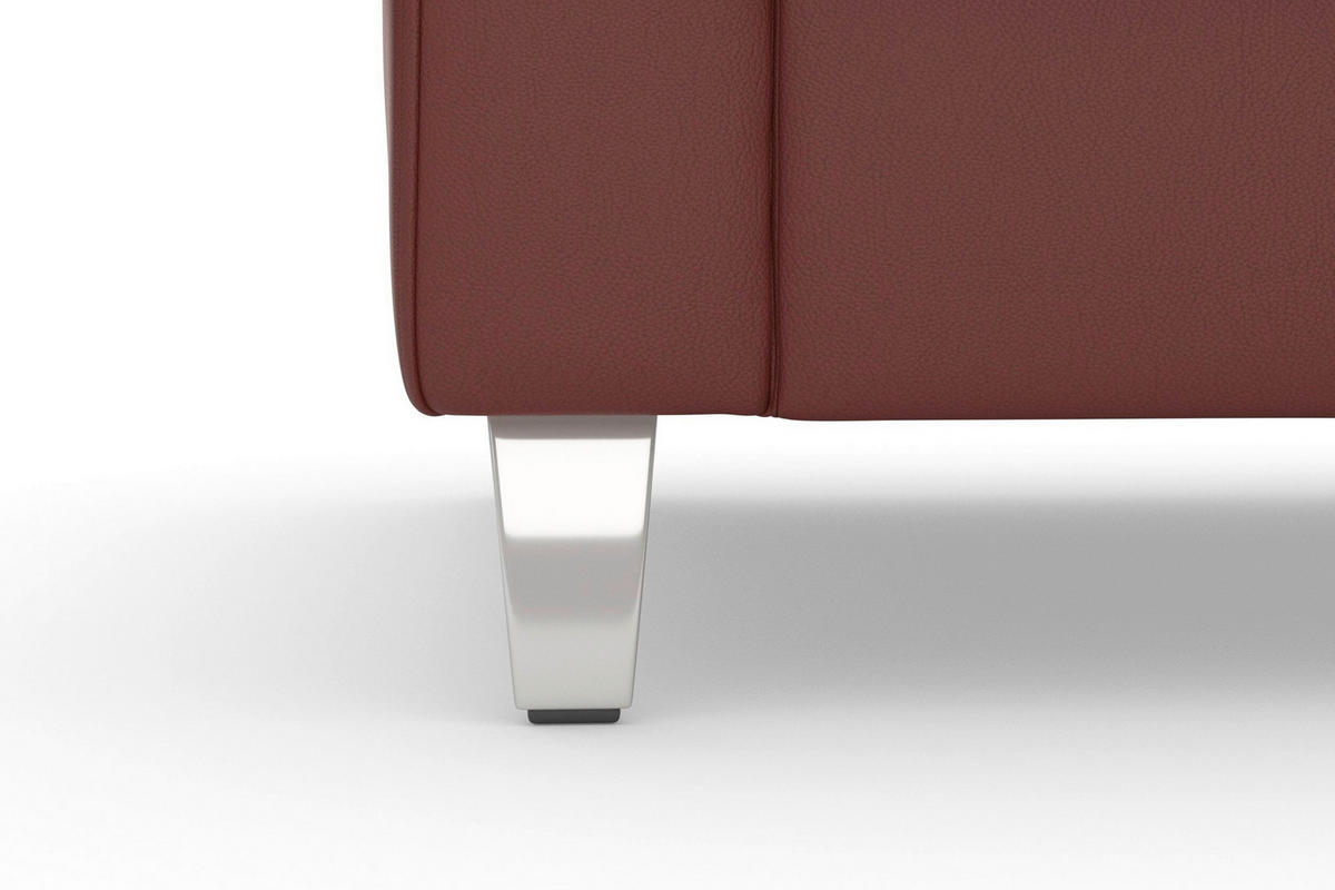 2-SITZER-SOFA ARNGAST E Rotbraun Echtleder  - Chromfarben/Rotbraun, Basics, Leder/Textil (156/84/93cm) - Sit & More
