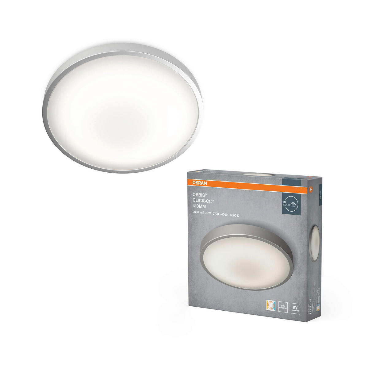 LED-DECKENLEUCHTE 41/8 cm   - Weiß, Basics, Kunststoff/Metall (41/8cm) - Osram