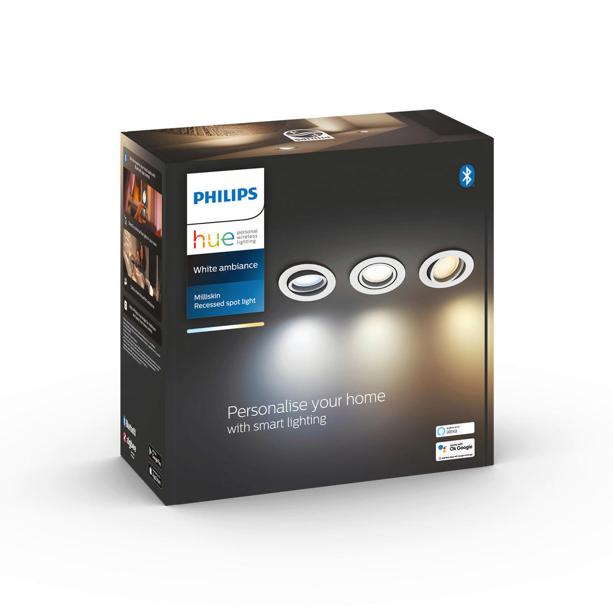 LED-DECKENSTRAHLER Milliskin 9/10/9 cm   - Weiß, Basics, Kunststoff (9/10/9cm) - Philips HUE
