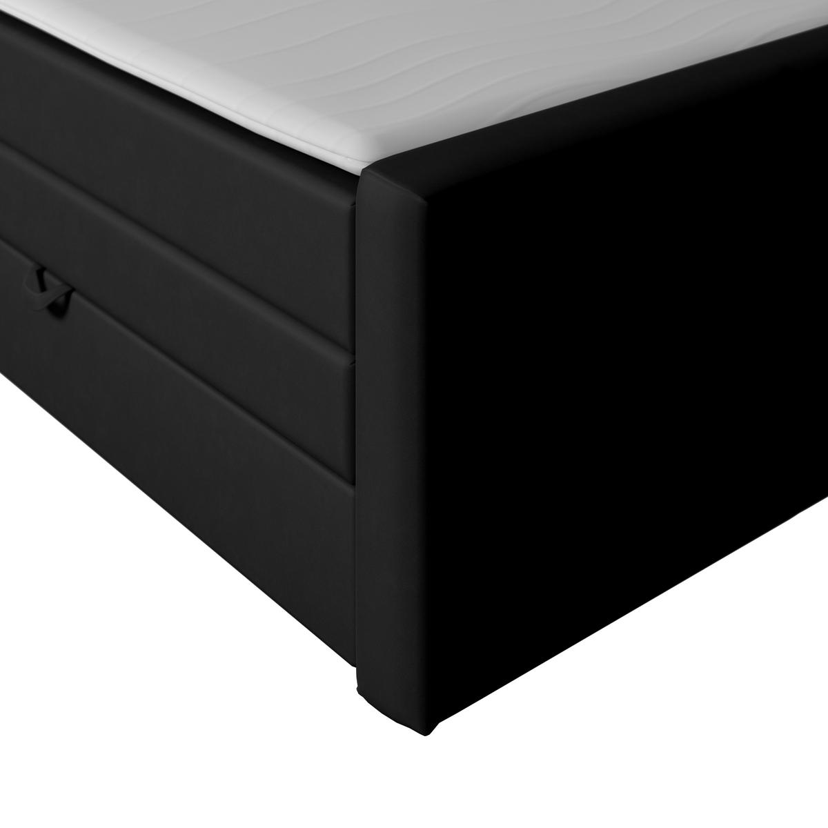 BOXSPRINGBETT 120/200 cm  in Schwarz  - Schwarz, Modern, Holz/Kunststoff (120/200cm) - MID.YOU