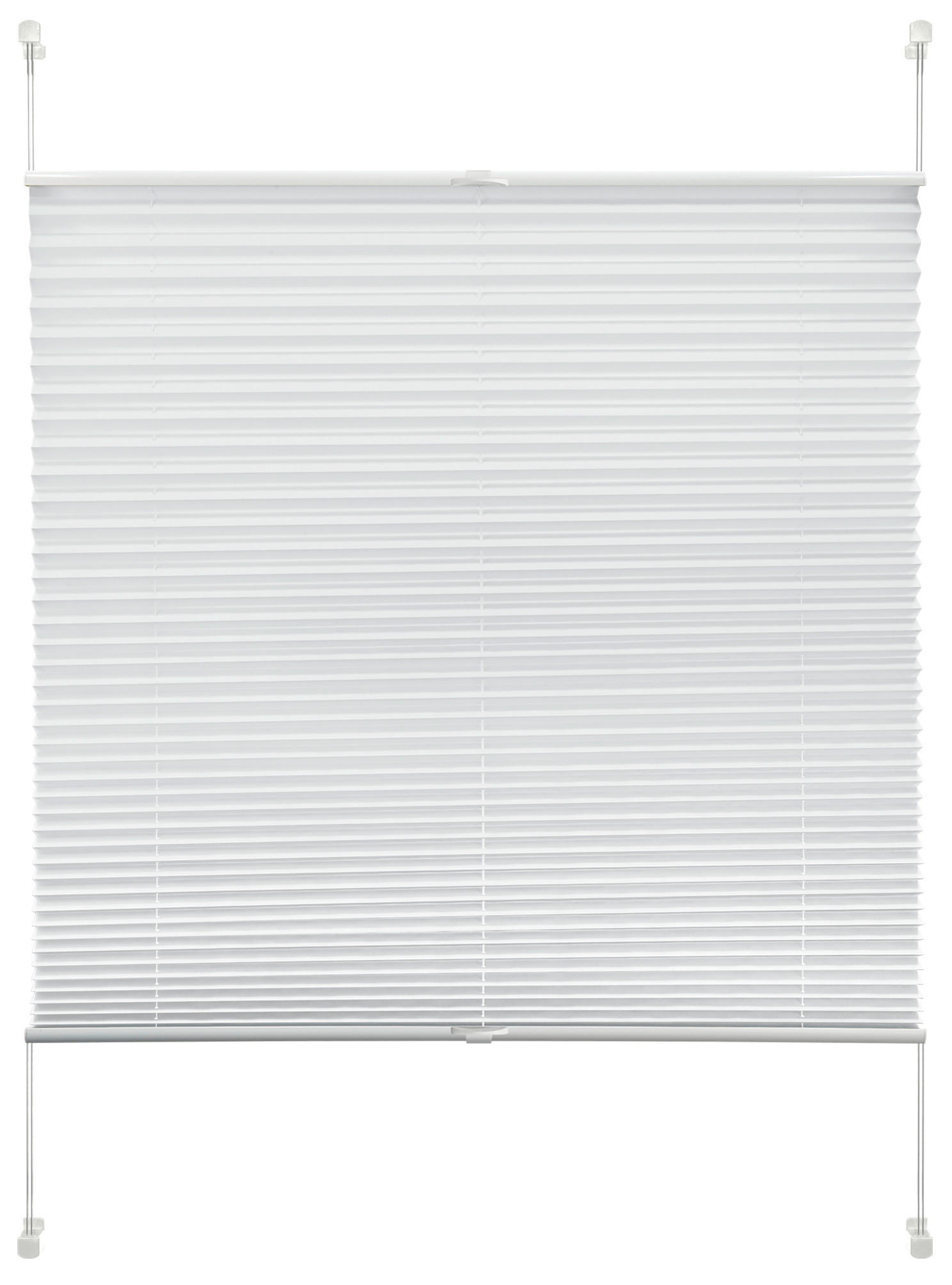 Plissee Solid Crash Weiß B:80 Cm, Ohne Bohren/verspannt