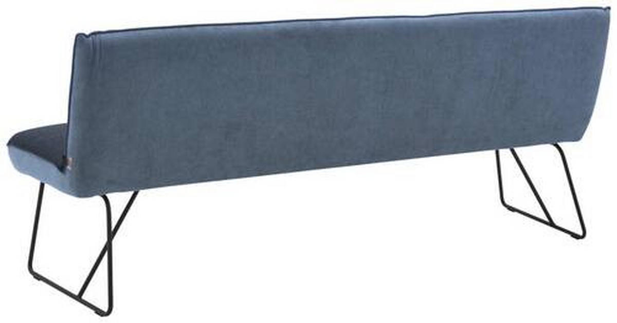 SITZBANK in Metall, Textil Blau, Schwarz, Dunkelblau  - Blau/Schwarz, Design, Textil/Metall (228/89/68cm) - Dieter Knoll
