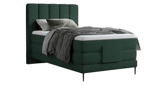 BOXSPRINGBETT 100/200 cm  in Grün  - Schwarz/Grün, Natur, Textil/Metall (100/200cm) - Esposa