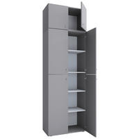 SCHUHSCHRANK  in 70/223/39 cm  - Schwarz/Grau, KONVENTIONELL, Holzwerkstoff/Kunststoff (70/223/39cm) - MID.YOU