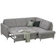 ECKSOFA  in Chenille Grau  241/184 cm  - Schwarz/Grau, MODERN, Holz/Textil (241/184cm) - Carryhome