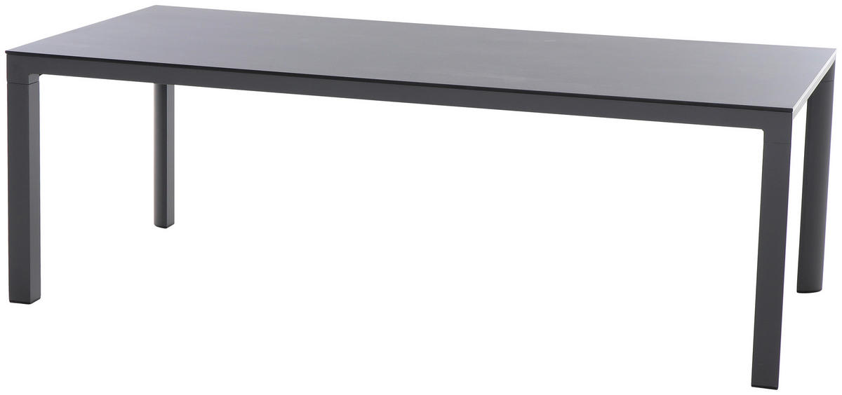 GARTENTISCH 220/100/74 cm Metall rechteckig  - Anthrazit/Graphitfarben, Basics, Kunststoff/Metall (220/100/74cm) - Siena Garden