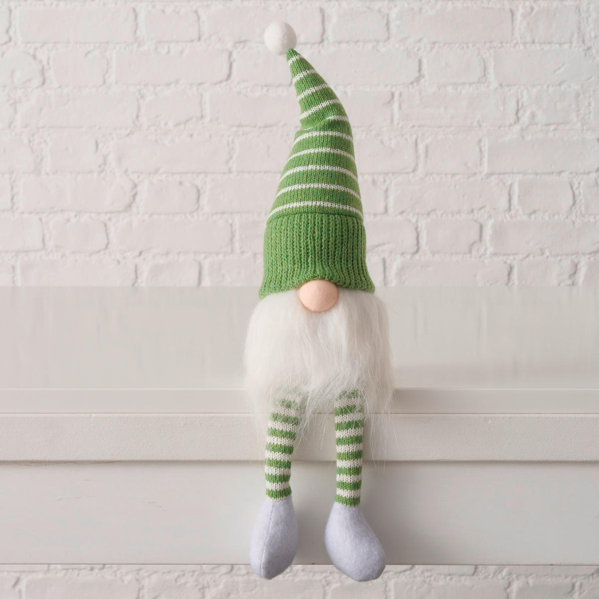 KANTENSITZER - Weiß/Grün, LIFESTYLE, Textil/Metall (15/12/42cm)