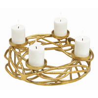 ADVENTKRANZ - Goldfarben, LIFESTYLE, Metall (40/12/40cm)