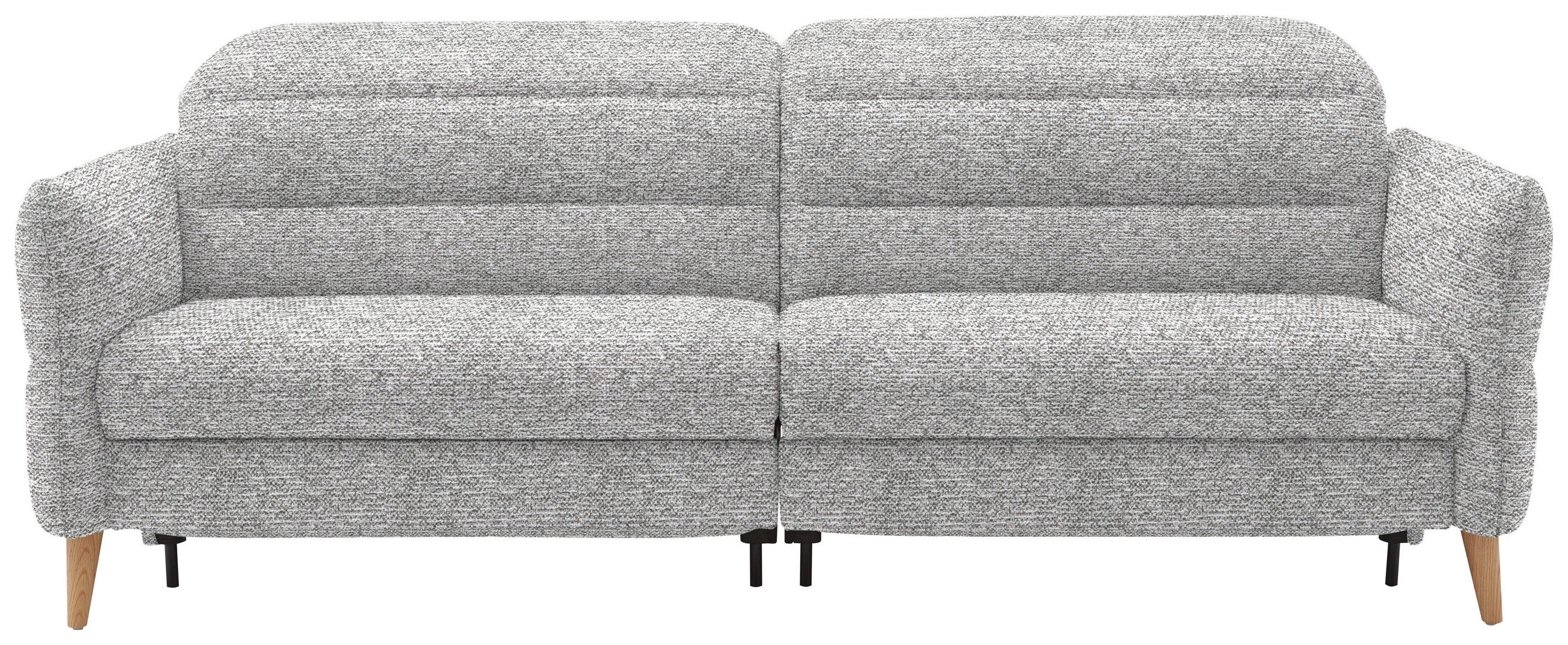 2-SITZER-SOFA in Webstoff Hellgrau  - Eiche Bianco/Hellgrau, Design, Holz/Textil (234-262/85-106/98-112cm) - Dieter Knoll