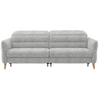 2-SITZER-SOFA in Webstoff Hellgrau  - Eiche Bianco/Hellgrau, Design, Holz/Textil (234-262/85-106/98-112cm) - Dieter Knoll
