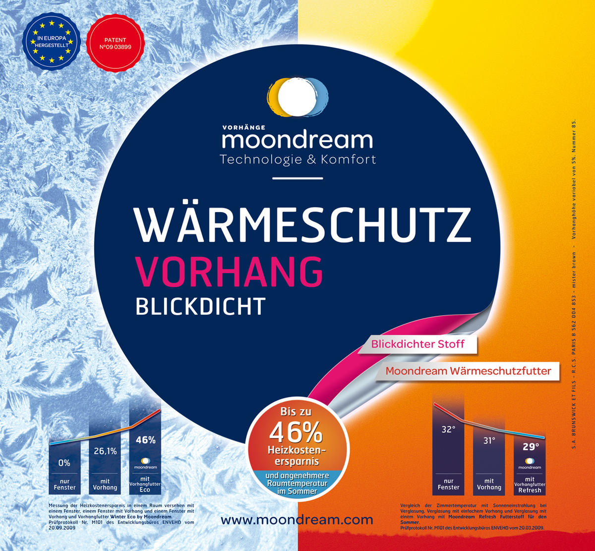 WÄRMESCHUTZVORHANG Verdunkelung 145/260 cm   - Pink, Design, Textil (145/260cm)