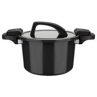 KOCHTOPF Energiespartopf 6 l  - Schwarz, Basics, Metall (24/16cm) - GSW