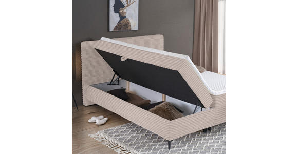 BOXBETT 180/200 cm in Hellrosa - Hellrosa/Schwarz, Design, Holz/Holzwerkstoff (180/200cm) - Xora