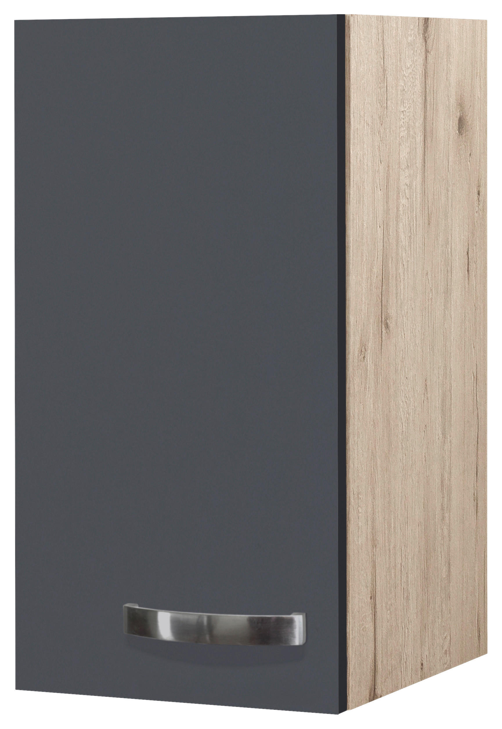 KÜCHENOBERSCHRANK 30/54/32 cm  in Dunkelgrau, Eiche San Remo  - Edelstahlfarben/Dunkelgrau, MODERN, Holzwerkstoff/Metall (30/54/32cm) - FlexWell
