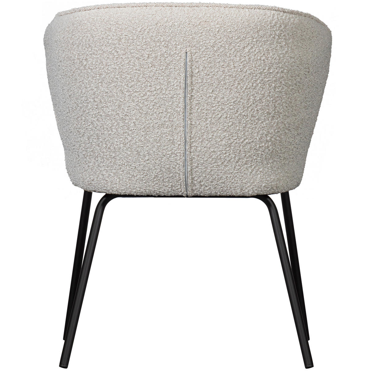 ARMLEHNSTUHL-SET 2 Stück stapelbar, Bezug abnehmbar Bouclé  - Schwarz/Naturfarben, Design, Textil/Metall (60/77/59cm) - Livetastic