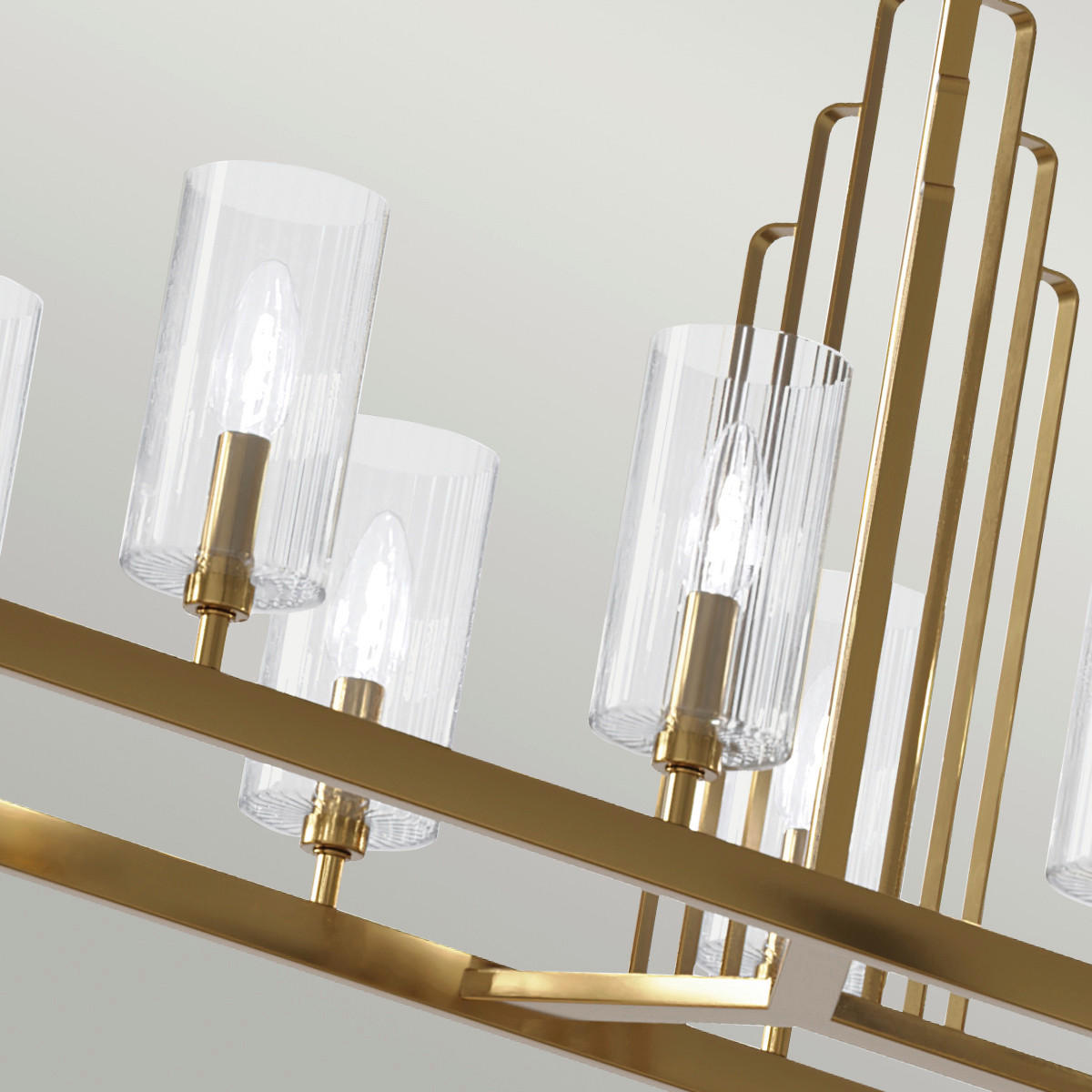 TAKKRONA Elstead Kimrose 113.7/55.8/32.5 cm  - mässingsfärgad, Klassisk, metall/glas (113.7/55.8/32.5cm) - Elstead Lighting