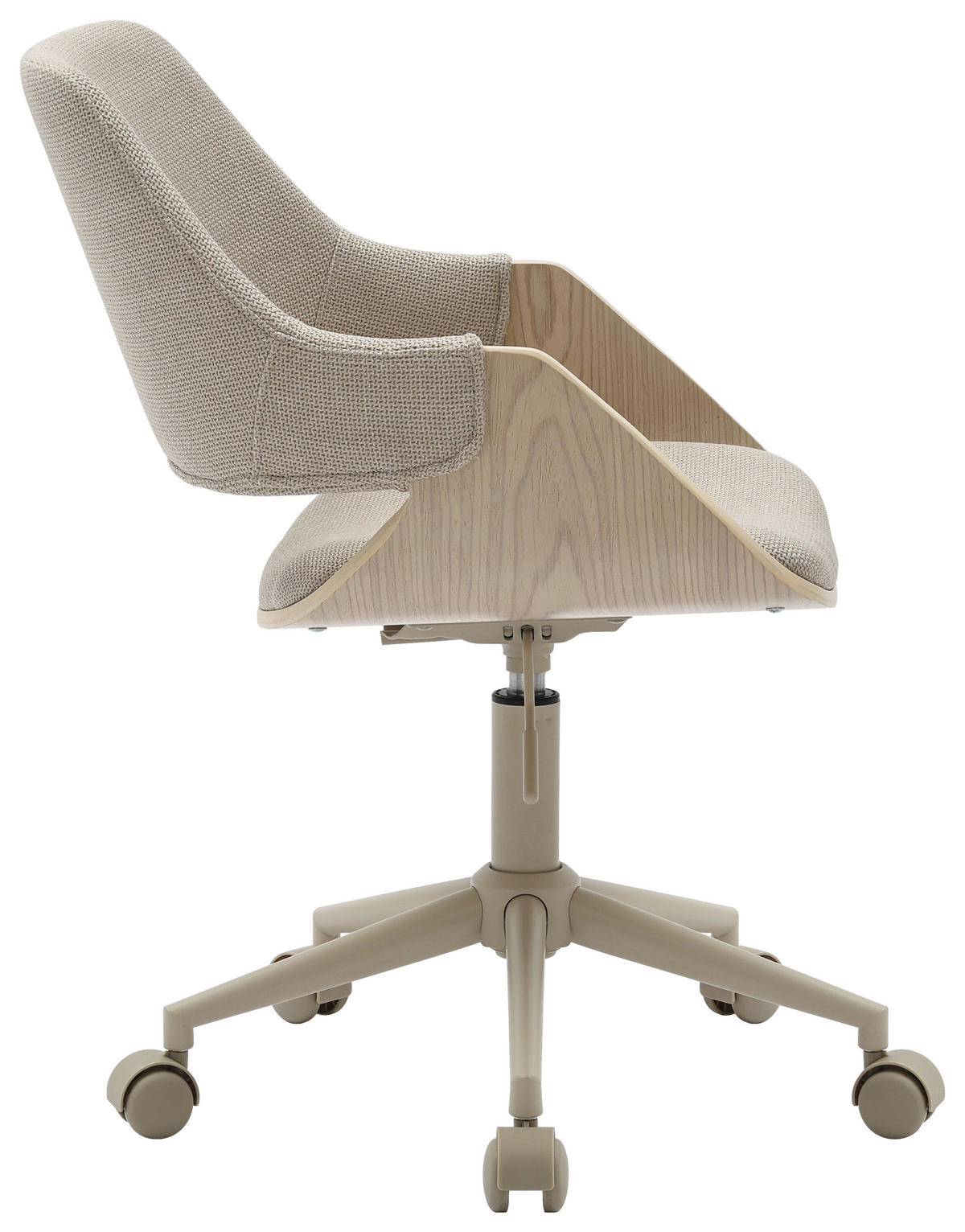 DREHSTUHL  in Leinenoptik Naturfarben, Beige  - Beige/Naturfarben, MODERN, Holz/Kunststoff (51/78/88/57cm) - MID.YOU