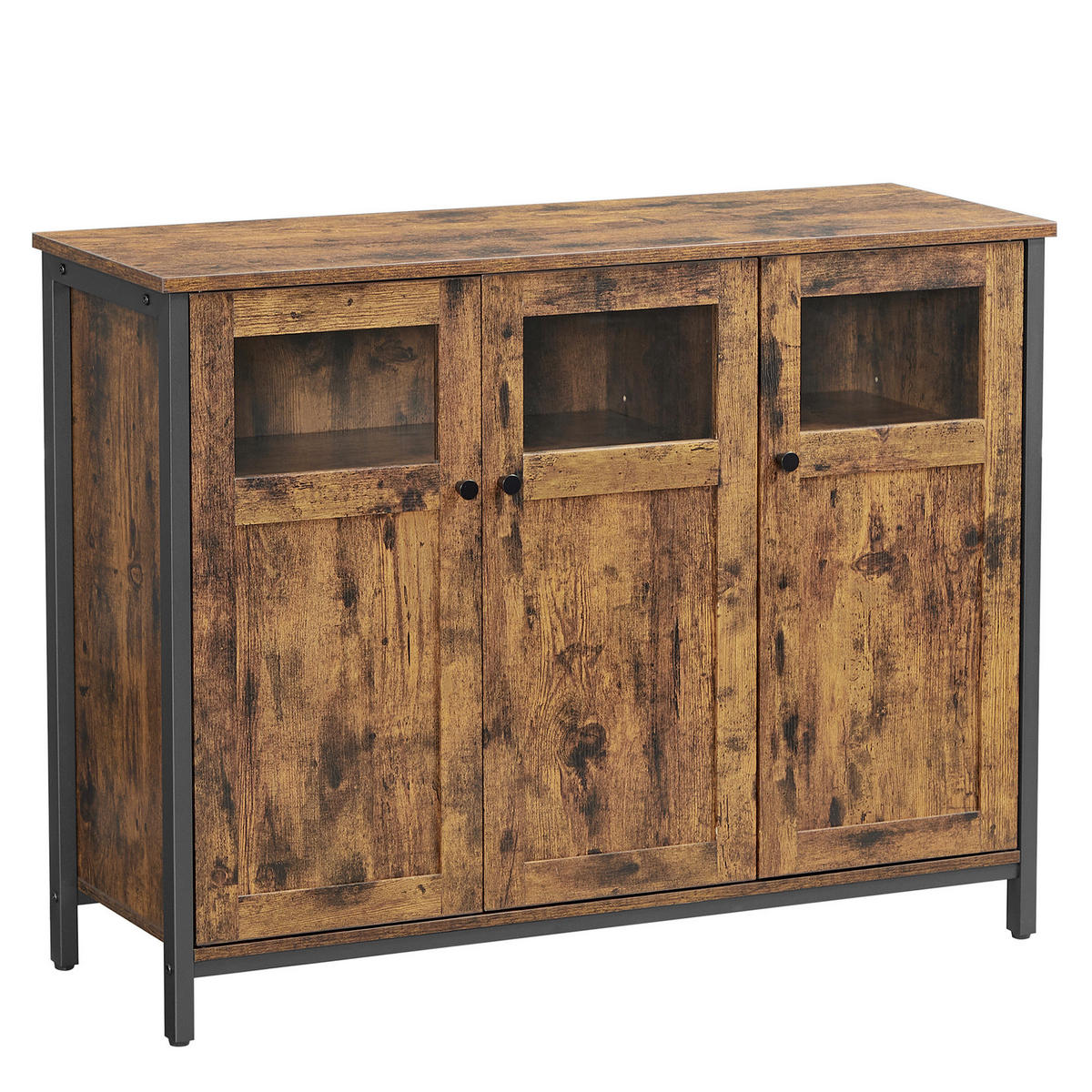 SIDEBOARD  100/75/35 cm  - Dunkelbraun/Schwarz, Trend, Holzwerkstoff (100/75/35cm) - MID.YOU