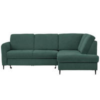 ECKSOFA in Chenille Grün  - Schwarz/Grün, Modern, Holz/Textil (241/184cm) - Carryhome
