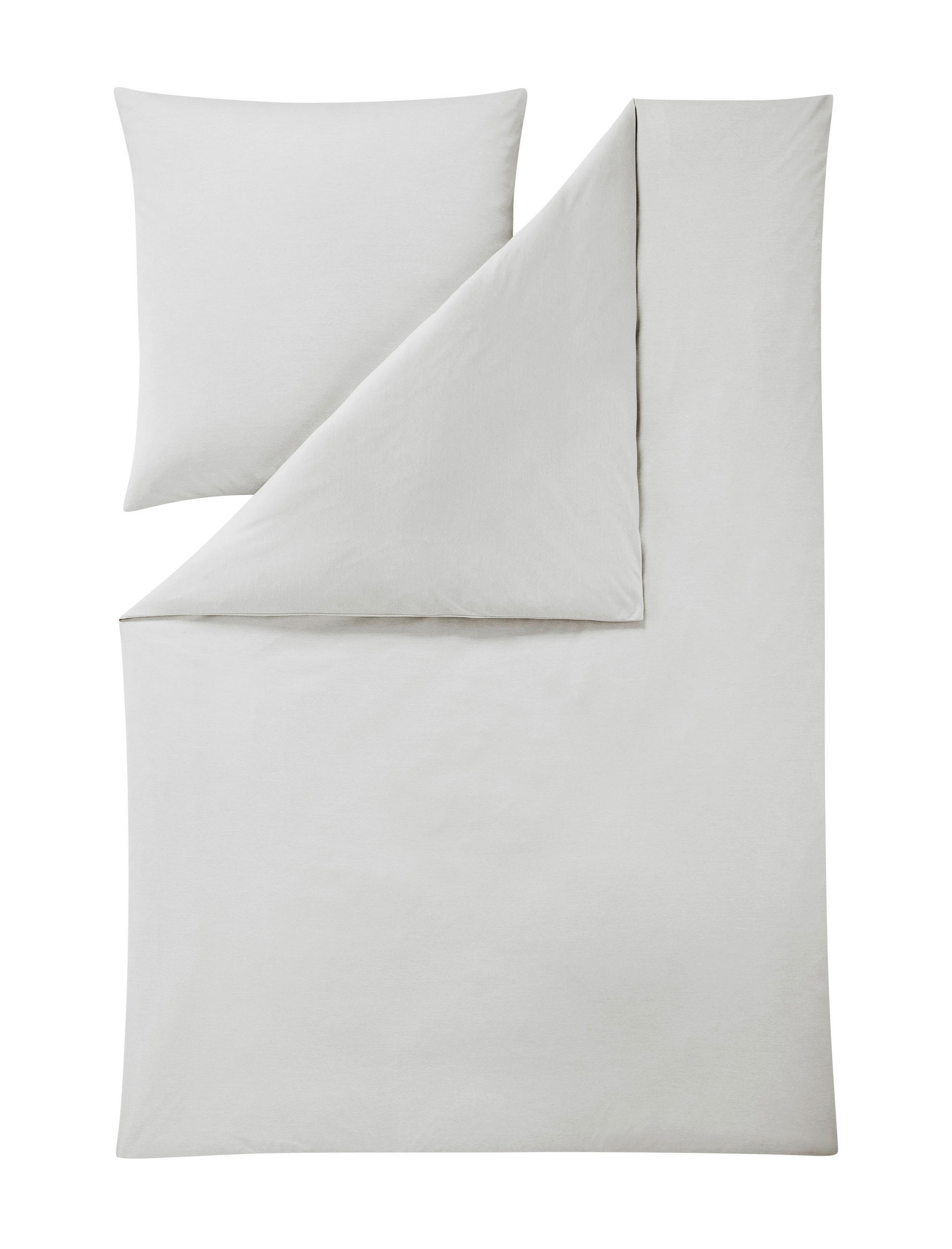 BETTWÄSCHE 135/200 cm Takoma Interlock-Jersey  - Silberfarben, Basics, Textil (135/200cm) - Estella