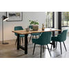 TISCHGRUPPE Grün, Naturfarben  - Naturfarben/Grün, MODERN, Holz/Textil (160/85/76,5cm) - Livetastic