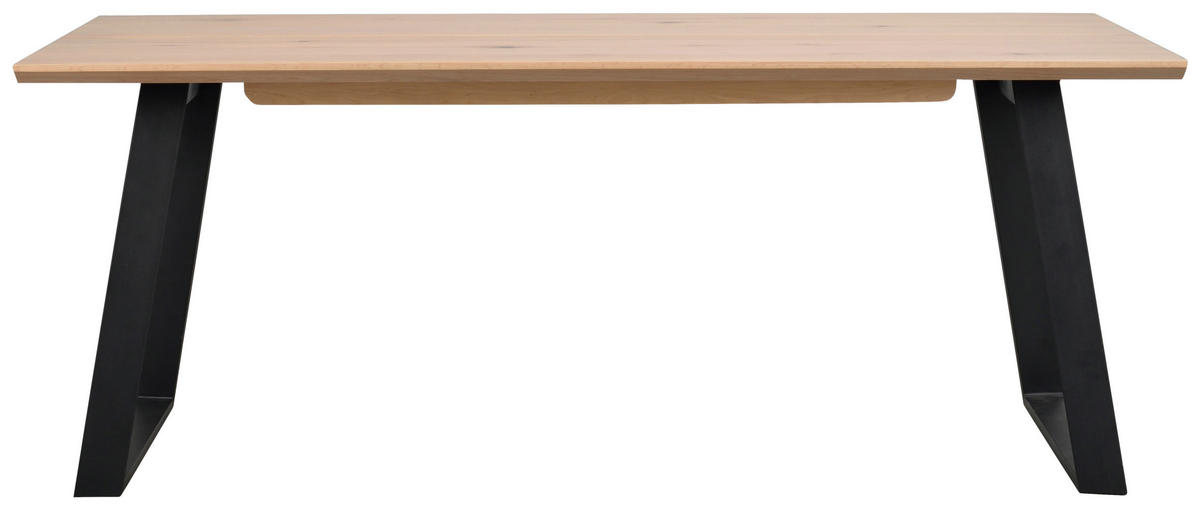 MATBORD i trä, metall 210/95/75 cm   - vit/svart, Design, metall/trä (210/95/75cm) - Rowico