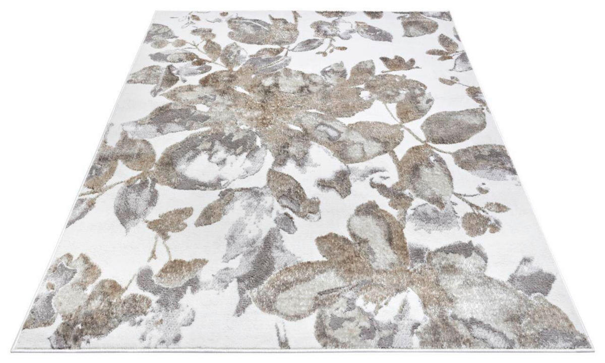 VINTAGE-TEPPICH 200/280 cm Shine Weiß, Taupe, Greige  - Taupe/Greige, Design, Kunststoff (200/280cm)