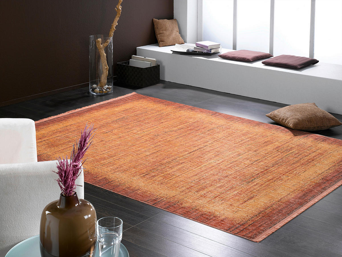 WEBTEPPICH 140/200 cm Orange  - Orange, Design, Textil (140/200cm) - Musterring