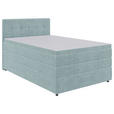 BOXSPRINGBETT 120/200 cm  in Hellblau  - Schwarz/Hellblau, KONVENTIONELL, Kunststoff/Textil (120/200cm) - Carryhome