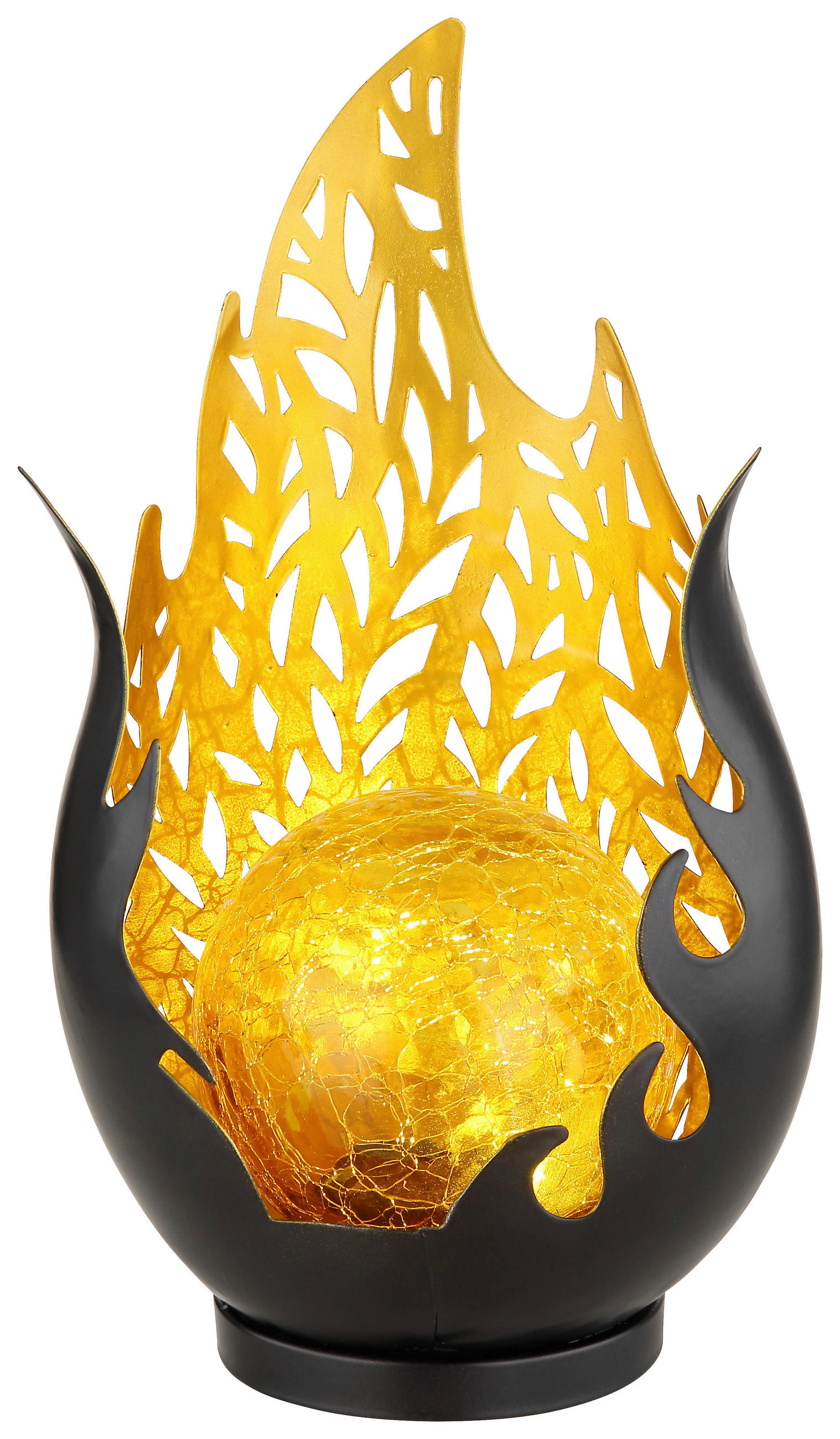 SOLÁRNE SVIETIDLO, 16,5/12,5/26,5 cm - oranžová/čierna, kov/plast (16,5/12,5/26,5cm) - Globo