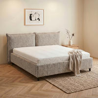 POLSTERBETT 180/200 cm,  in Beigebraun, gepolstertes Kopfteil, Lattenrost, Bettkasten,  - Beigebraun/Schwarz, MODERN, Holz/Textil (180/200cm) - Livetastic