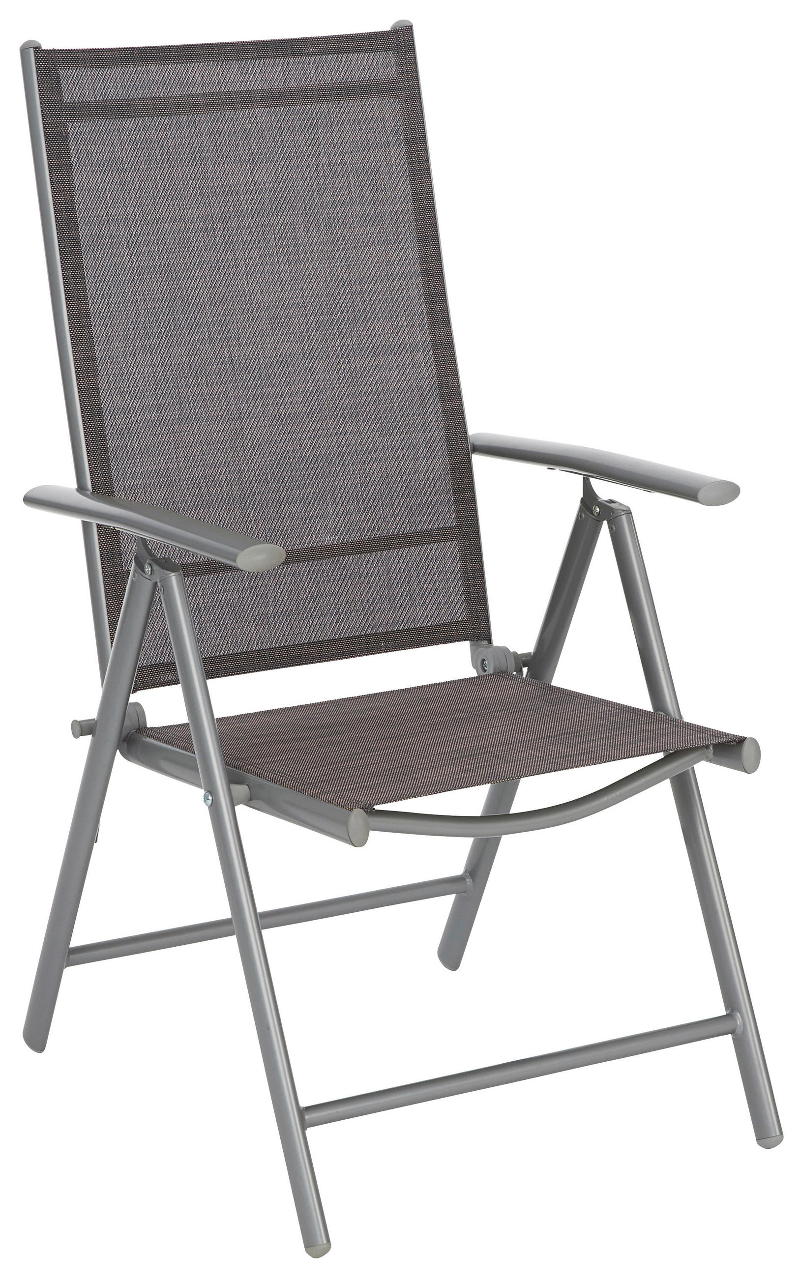 ZLOŽLJIV VRTNI SEDEŽ aluminij srebrne barve, svetlo rjava - svetlo rjava/srebrne barve, Design, kovina/tekstil (56/106/64cm) - Ambia Garden