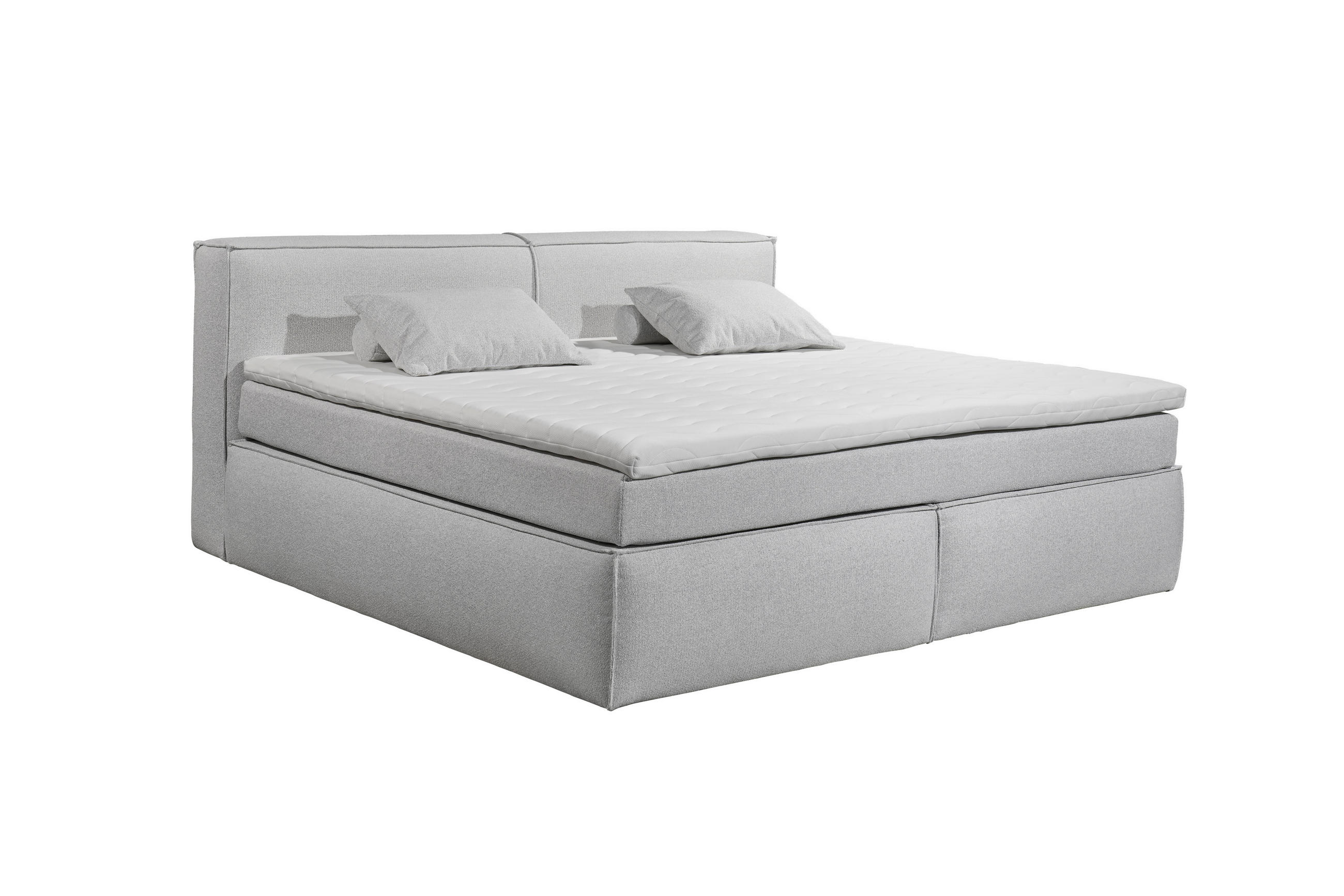 FAMILIENBOXSPRINGBETT - Silberfarben/Schwarz, LIFESTYLE, Kunststoff/Textil (240/200cm) - Esposa