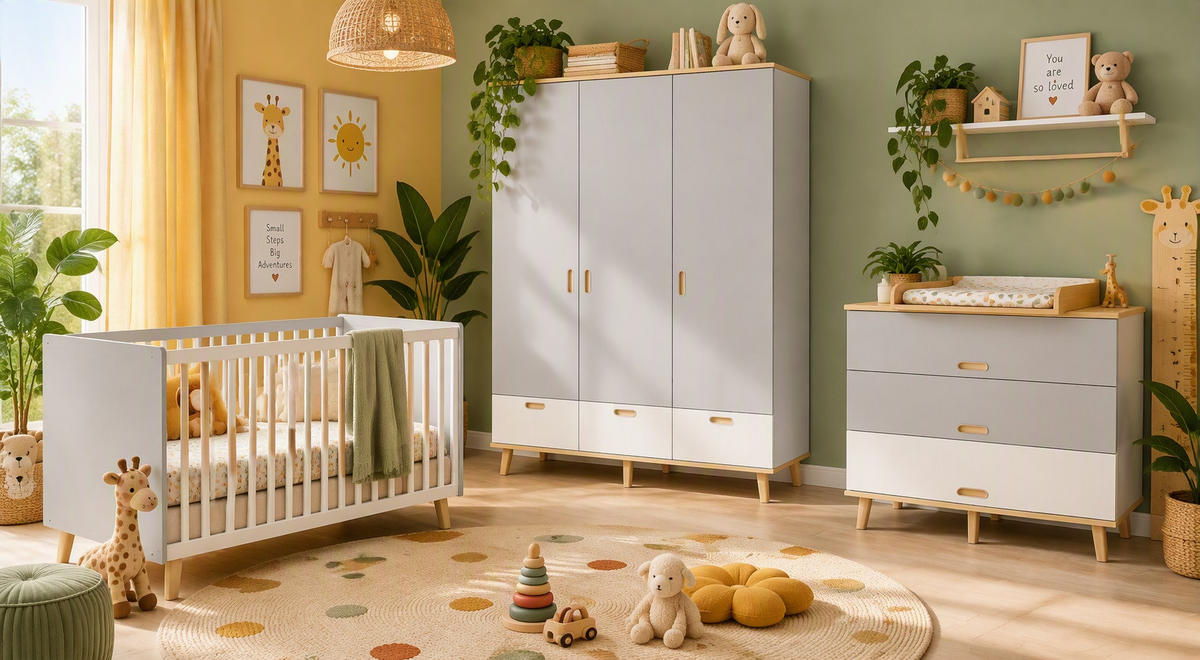 GITTERBETT ELIF  - Wildeiche/Weiß, Basics, Holz (145/84cm) - Jimmylee