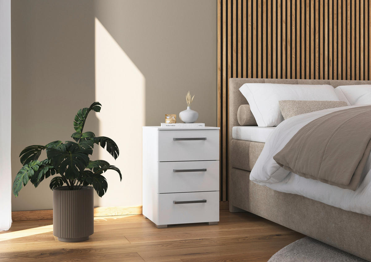 NACHTSCHRANK 40/61/42 cm  - Edelstahlfarben/Alufarben, Basics, Holzwerkstoff/Kunststoff (40/61/42cm) - Xora