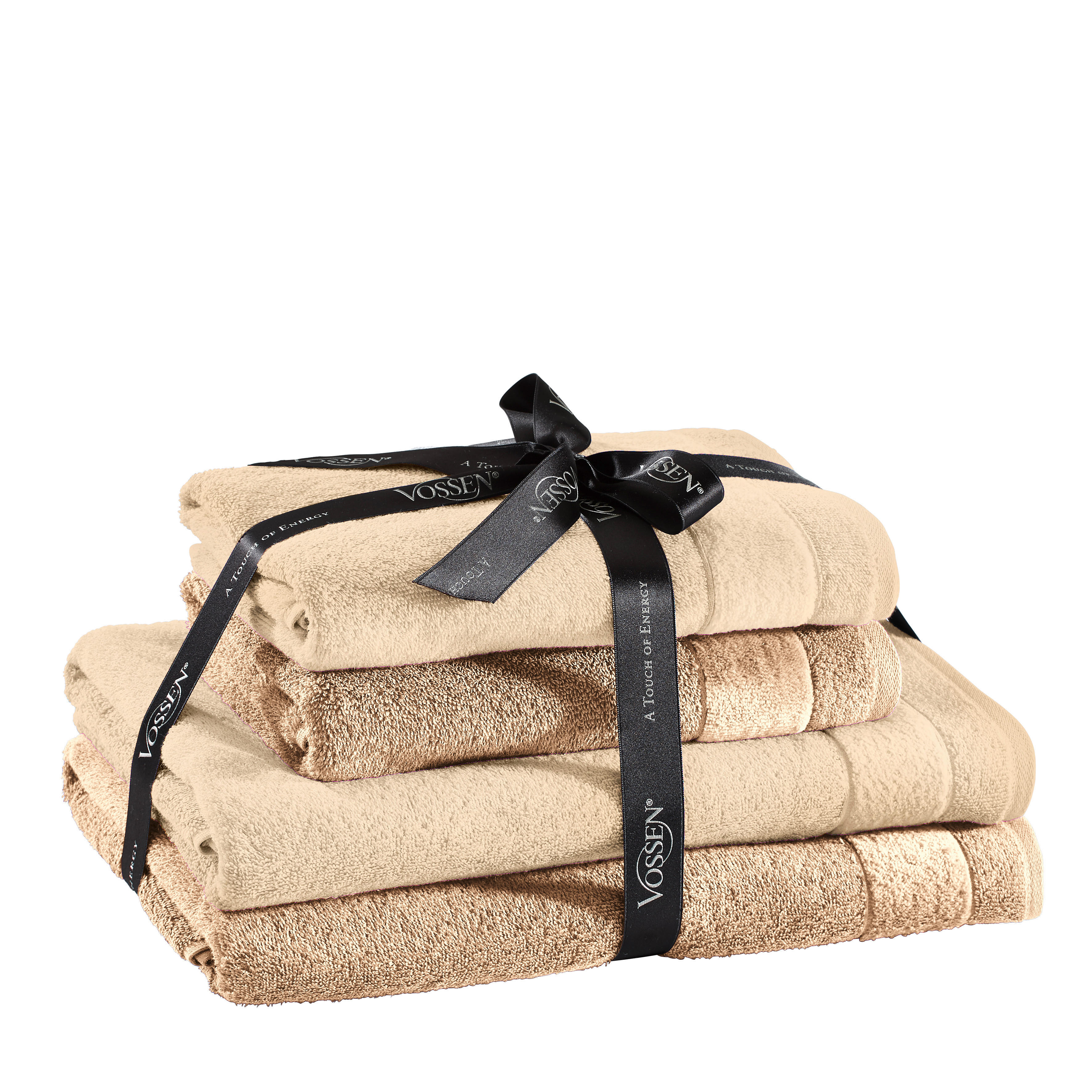 VOSSEN Handtuch-Set in Beige jetzt 4-teilig kaufen