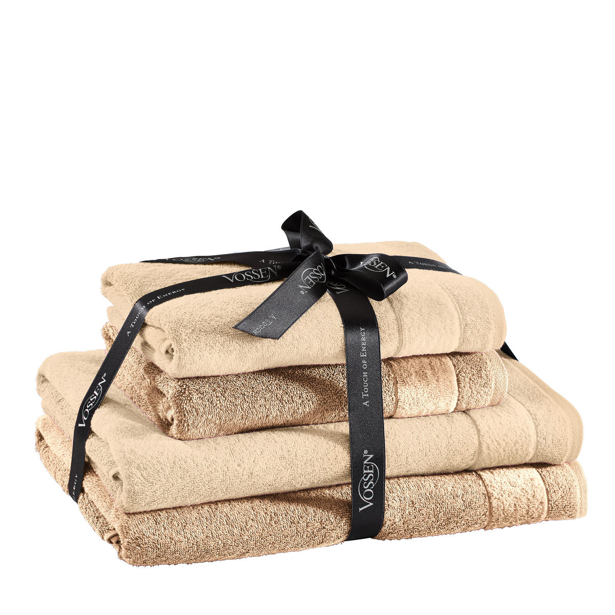 VOSSEN Handtuch-Set in Beige kaufe 4-teilig online