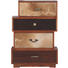 KOMMODE Eiche, Mahagoni massiv, teilmassiv Braun - Braun, Design, Holz/Metall (62/90/35cm)
