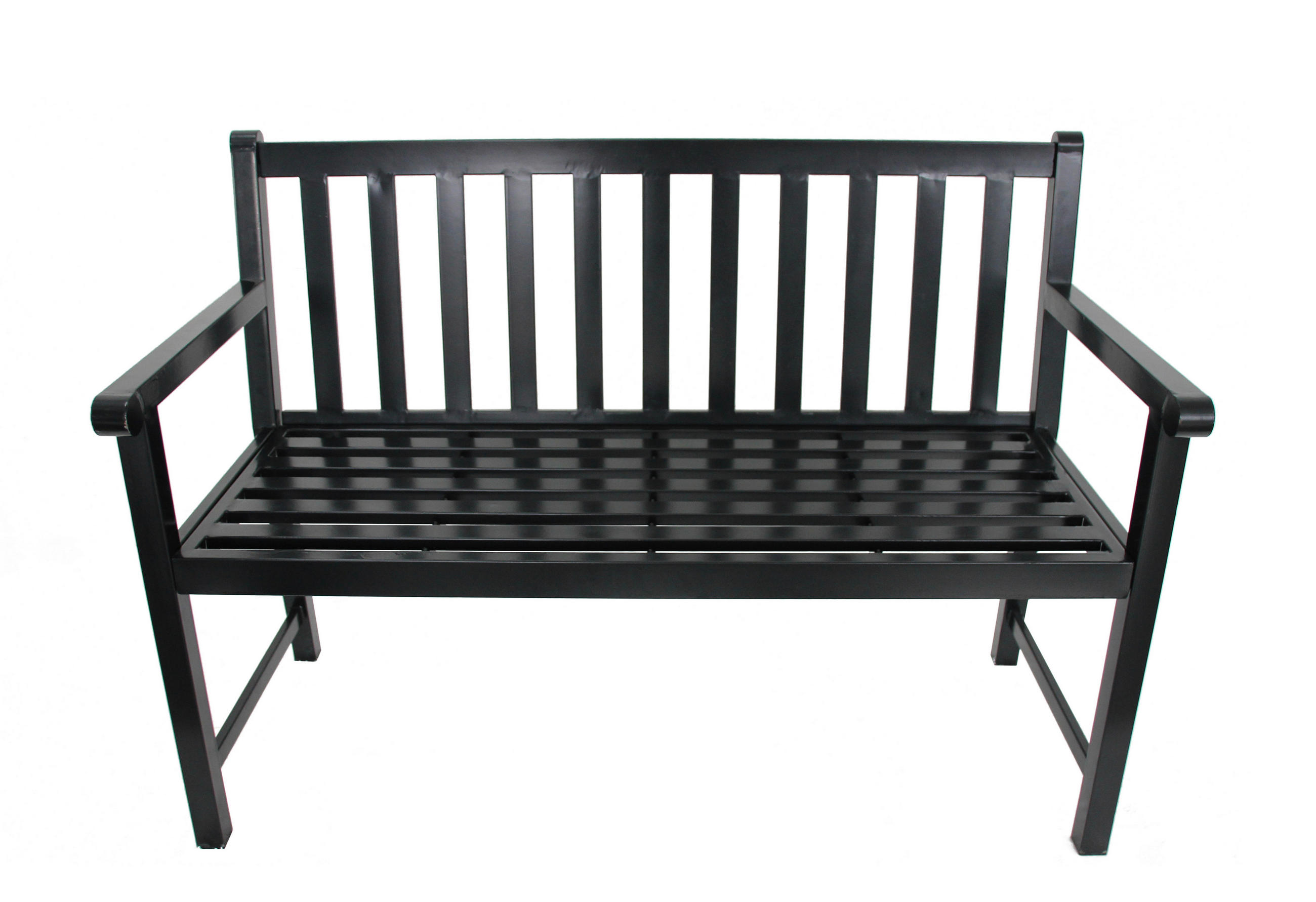 BANCĂ DE GRĂDINĂ in negru  - negru, Lifestyle, metal (122/58/88cm)