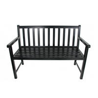 BANCĂ DE GRĂDINĂ in negru  - negru, Lifestyle, metal (122/58/88cm)